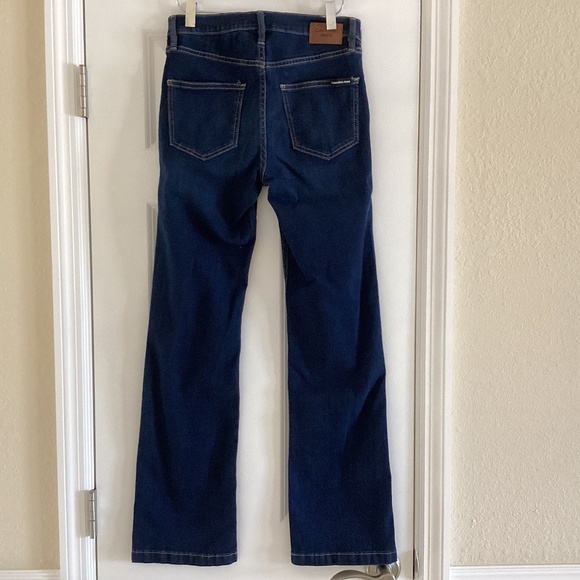 Calvin Klein Jeans High Rise Boot Cut Dark Denim Wash Patch Pockets - Picture 3 of 14